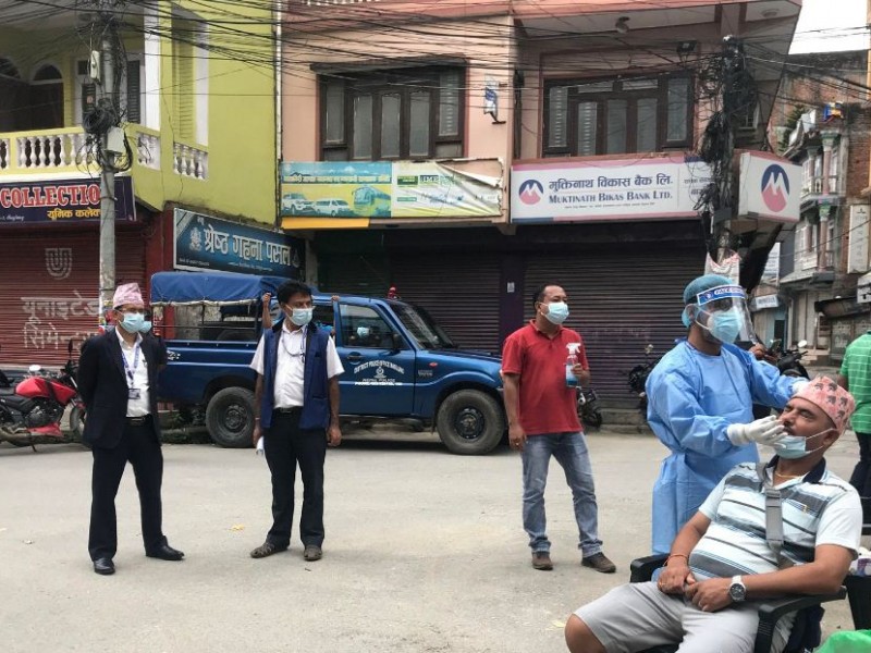 चोकचोकमा एन्टिजिन जाँच